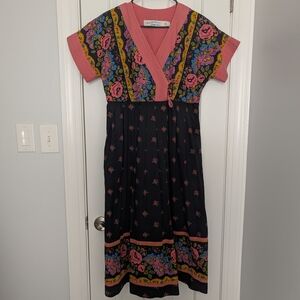 Le Provence Pierre Deux Vintage V-Neck Maxi Dress